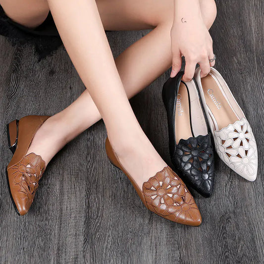 Chaussures en Cuir Brodées