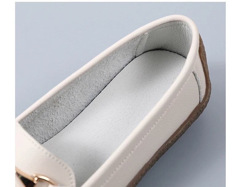 Mocassins en cuir à enfiler pour femmes