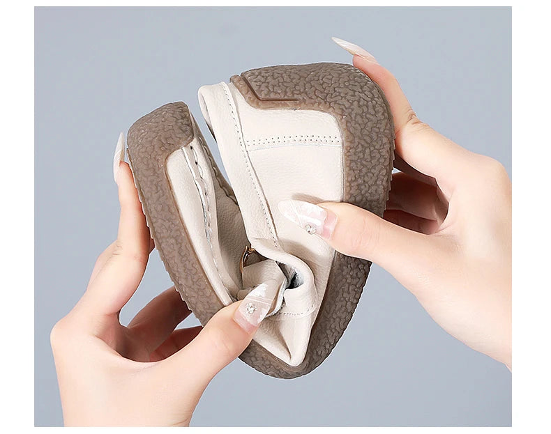 Mocassins en cuir à enfiler pour femmes