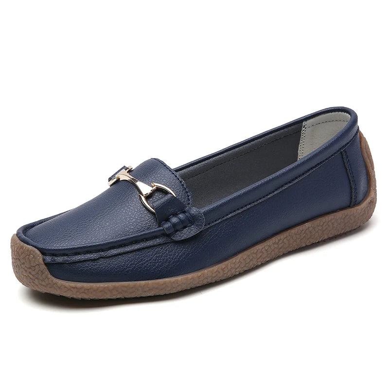 Mocassins en cuir à enfiler pour femmes
