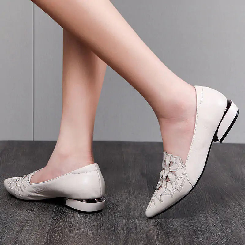 Chaussures en Cuir Brodées