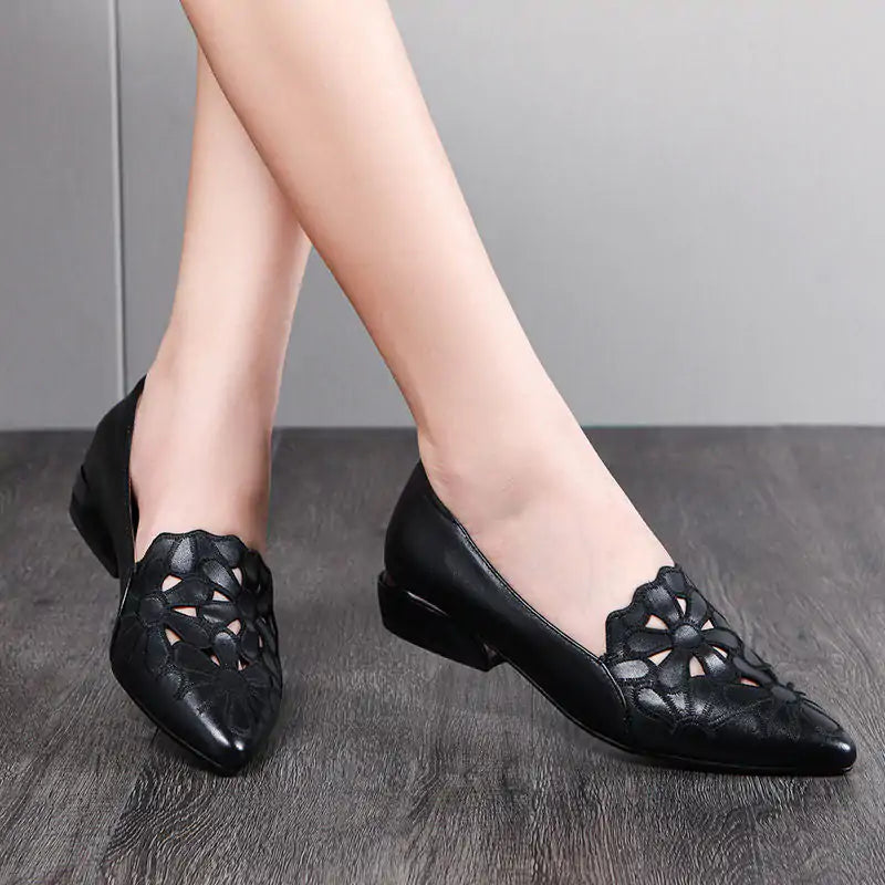 Chaussures en Cuir Brodées