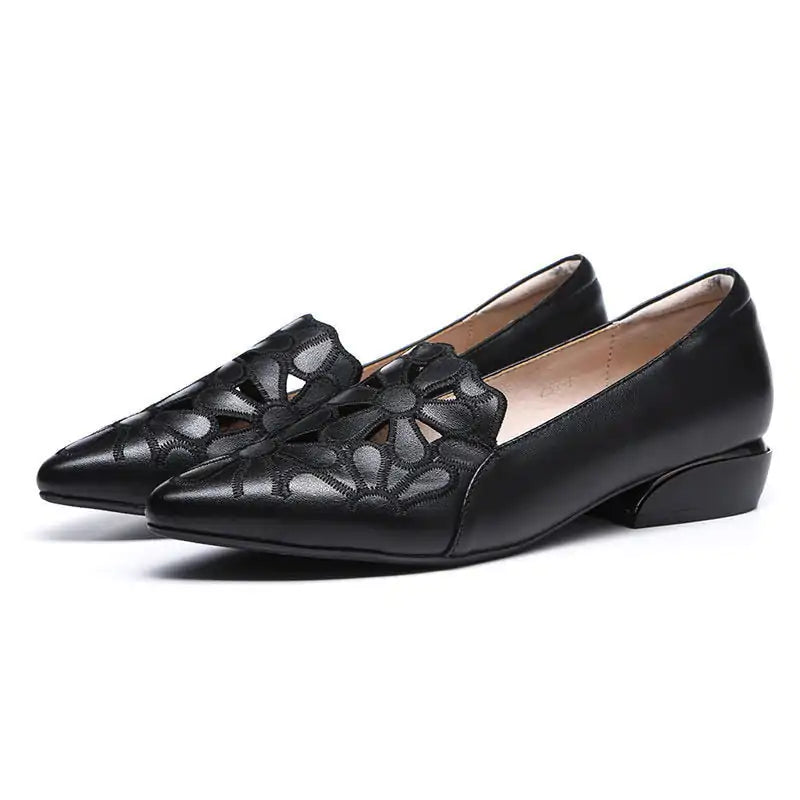 Chaussures en Cuir Brodées