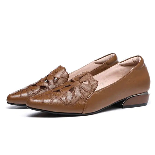 Chaussures en Cuir Brodées
